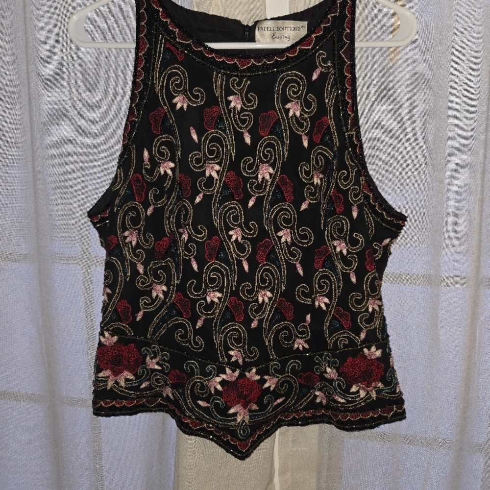 Spell Black Embroidered Women's Top